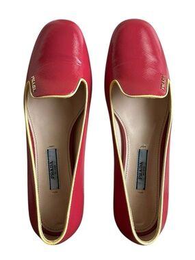 Authentic Prada Saffiano Leather Ballerina Flats